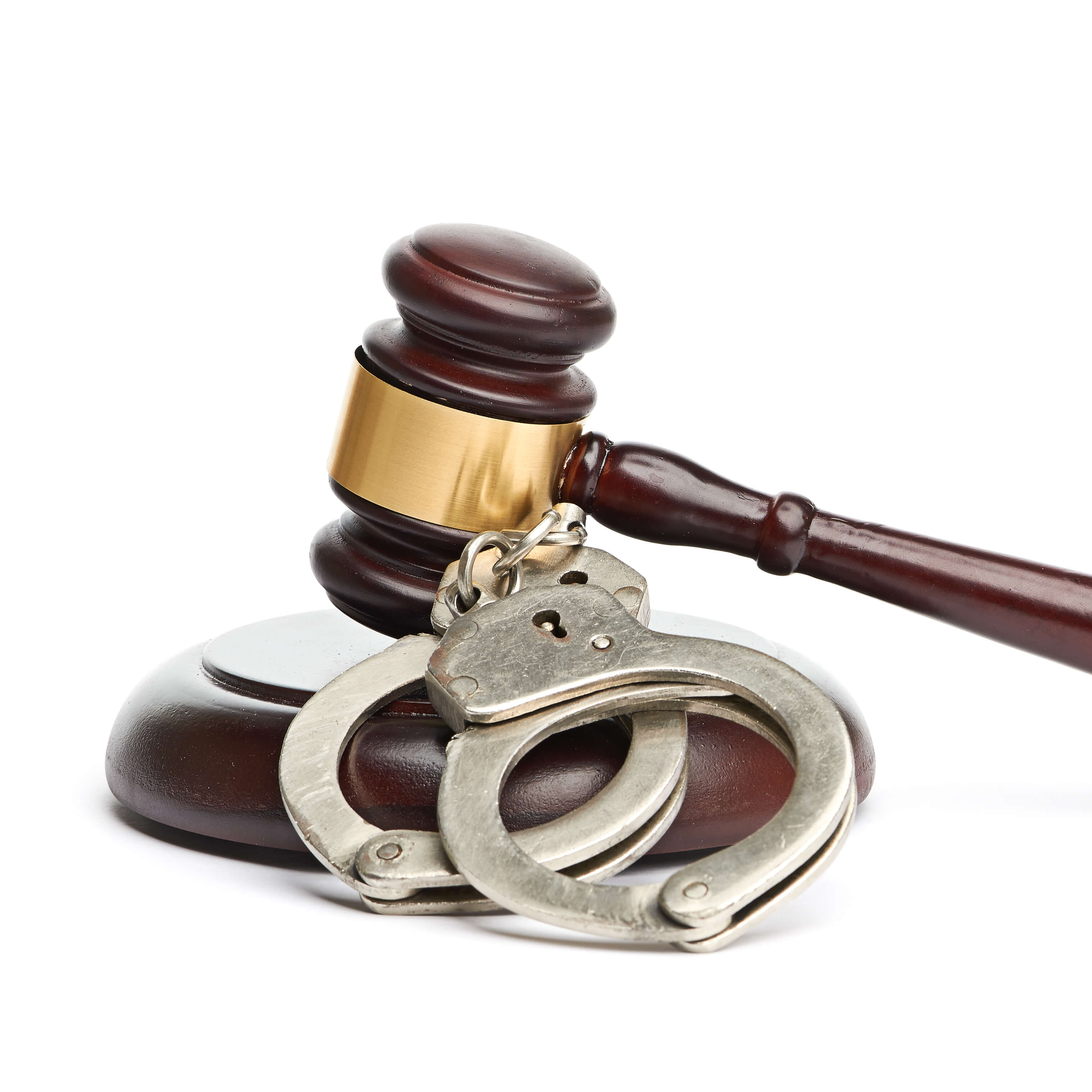 Gavel and handcuffs - felony misdemeanor